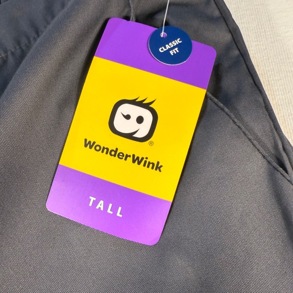 WonderWink WonderWork XL Tall Pewter Gray Womens Scrub Pants Classic‎ Fit - Picture 6 of 12